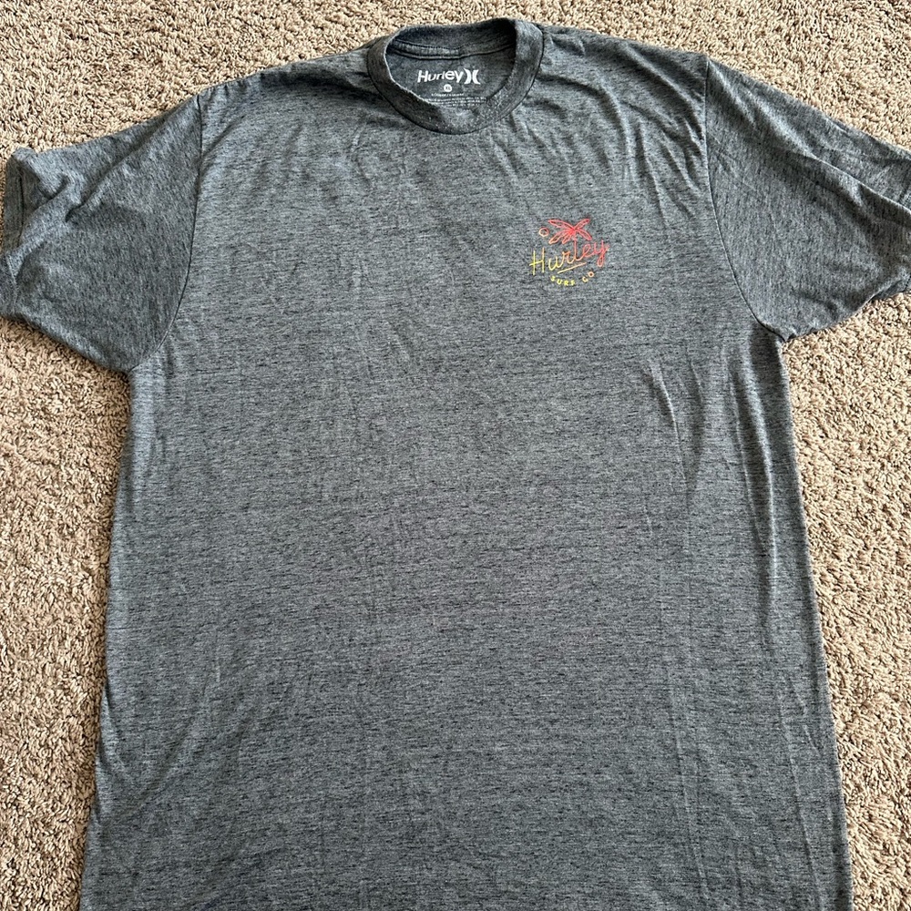 Hurley Men's Charcoal Tee with Logo